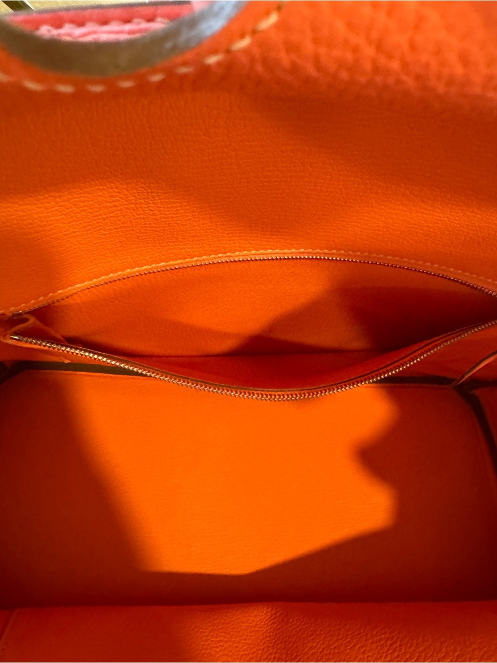Hermes Coral Togo Leather Birkin 35 with Palladium Hardware - Picture 7 of 16